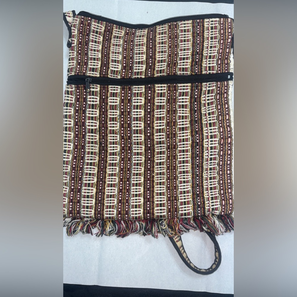 Multicolor Woven Fringe Bag
